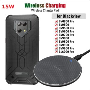 15W Fast Wireless Charging for Blackview BV5800 BV6800 BV9500 BV9600 BV9700 BV9800 BV9900 Pro Plus Wireless Phone Charger K8
