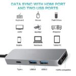 4 in 1 Type C to HDMI-compatible 4K USB C 3.0 Adapter for MacBook Samsung S8 Dex Huawei P30 Dock Xiaomi 10 Projector TV Monitor - Image 3