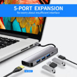 5 IN 1 Type C to HDMI-compatible 4K USB-C 3.0 Adapter Hub for MacBook Samsung S8 Dex Huawei P30 Dock Xiaomi 10 Projector TV - Image 5