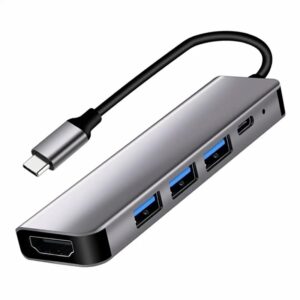 5 IN 1 Type C to HDMI-compatible 4K USB-C 3.0 Adapter Hub for MacBook Samsung S8 Dex Huawei P30 Dock Xiaomi 10 Projector TV