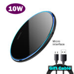 15W Fast Charging Wireless Charger for Doogee S97 Pro Rugged Smartphone with LED Ring - Image 5