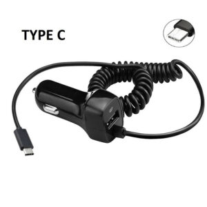 Type C Car Charger 5V 3.1A with Spring Cable For Motorola Moto Z3