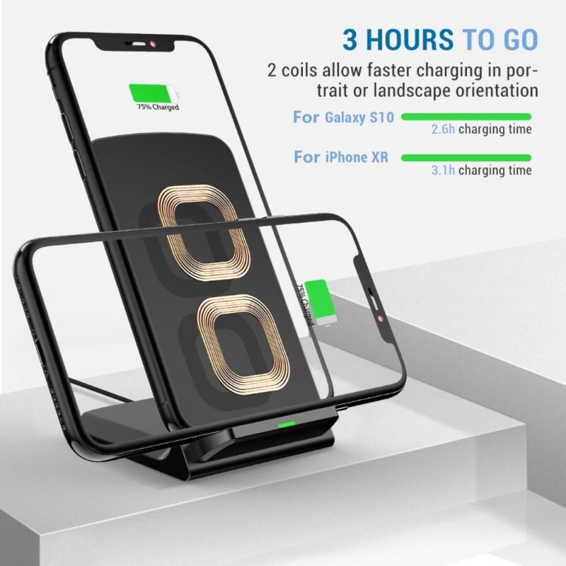 FDGAO 15W Qi Wireless Charger Stand Type C USB For iPhone 15 14 13 12 11 Samsung S23 S21 S20 Phone Fast Charging Dock Station - Image 4