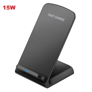 FDGAO 15W Qi Wireless Charger Stand Type C USB For iPhone 15 14 13 12 11 Samsung S23 S21 S20 Phone Fast Charging Dock Station