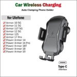 Auto Clamping Wireless Car Charger For Ulefone Power Armor 11 18T 12 14 17 Pro with USB Type-C and Air Vent