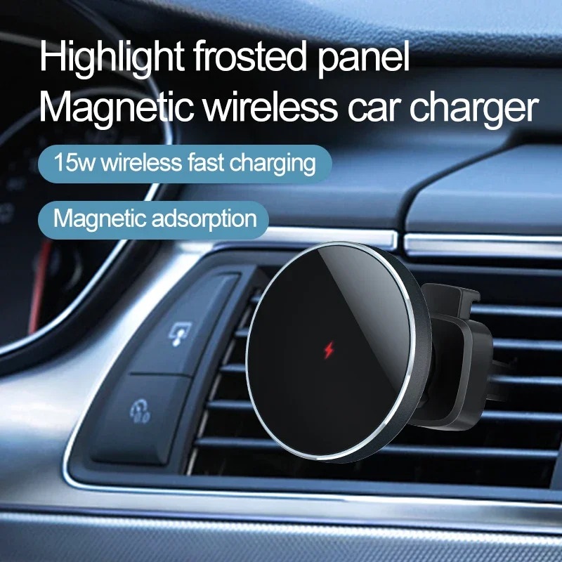 Magnetic Wireless Charger Car Air Vent Stand Phone Holder 15W Magnet Car Fast Charging Station Compatible For iPhone 15 14 13 Pro Max Mini - Image 4