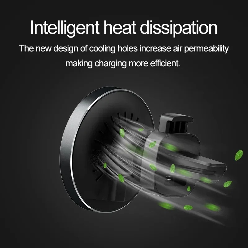 Magnetic Wireless Charger Car Air Vent Stand Phone Holder 15W Magnet Car Fast Charging Station Compatible For iPhone 15 14 13 Pro Max Mini - Image 6