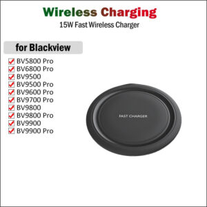 15W Wireless Fast Charger Charging Pad for Blackview BV9200 BV6800 BV9500 BV9600 BV9700 BV9800 BV9900 BL6000