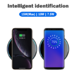 15W Fast Wireless Charger For Ulefone Power Armor 14 Pro Phone with LED ring - Image 6
