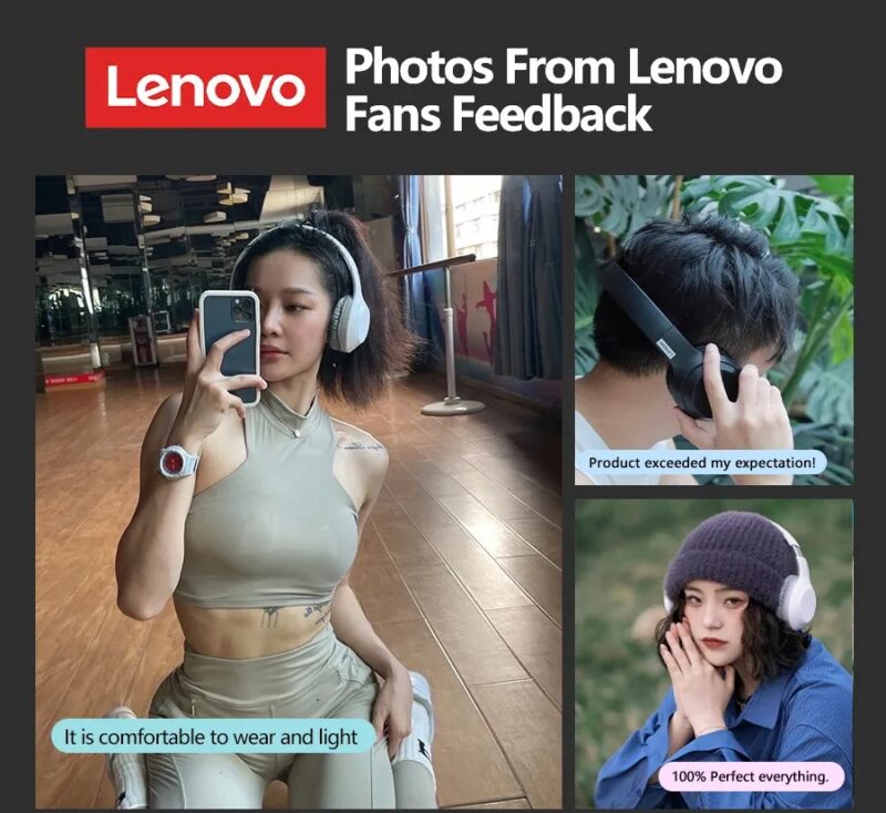 Lenovo Thinkplus TH10 Wireless Headphone bluetooth V5.0 Watching TV  9D Surround HiFi Effect 300mAh Battery Sports Gaming Headset - Image 4