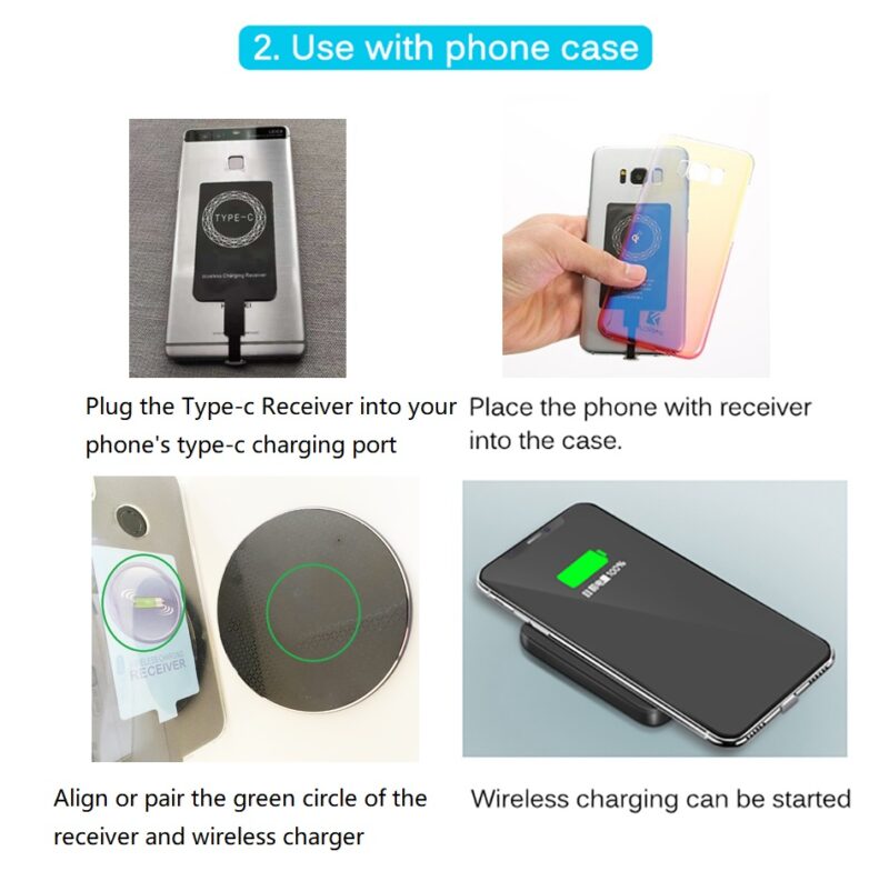 RZ01 Type-C Wireless Charging Receiver External For Samsung Galaxy A12 A22 A32 A42 A52 A72 4G 5G - Image 4