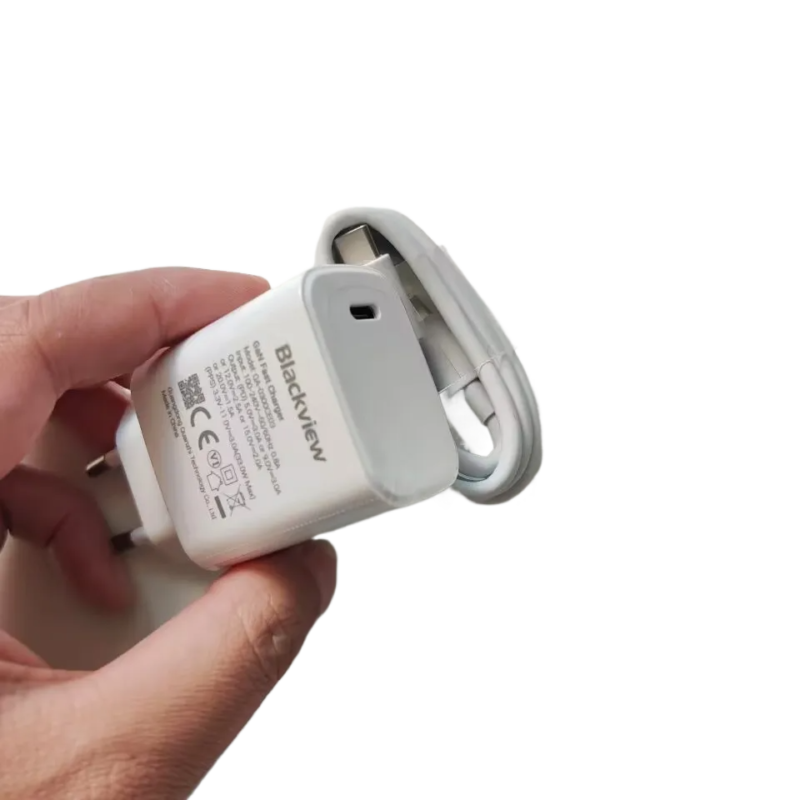Original GaN Fast Charger For Blackview BV9300 EU Plug Travel with 11V 3A TYPE-C USB Cable Data Line - Image 3