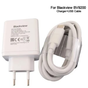 Original GaN Fast Charger For Blackview BV9200 EU Plug Travel 66W TYPE-C USB Cable Data Line